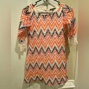 Girls My Michelle Chevron Dress